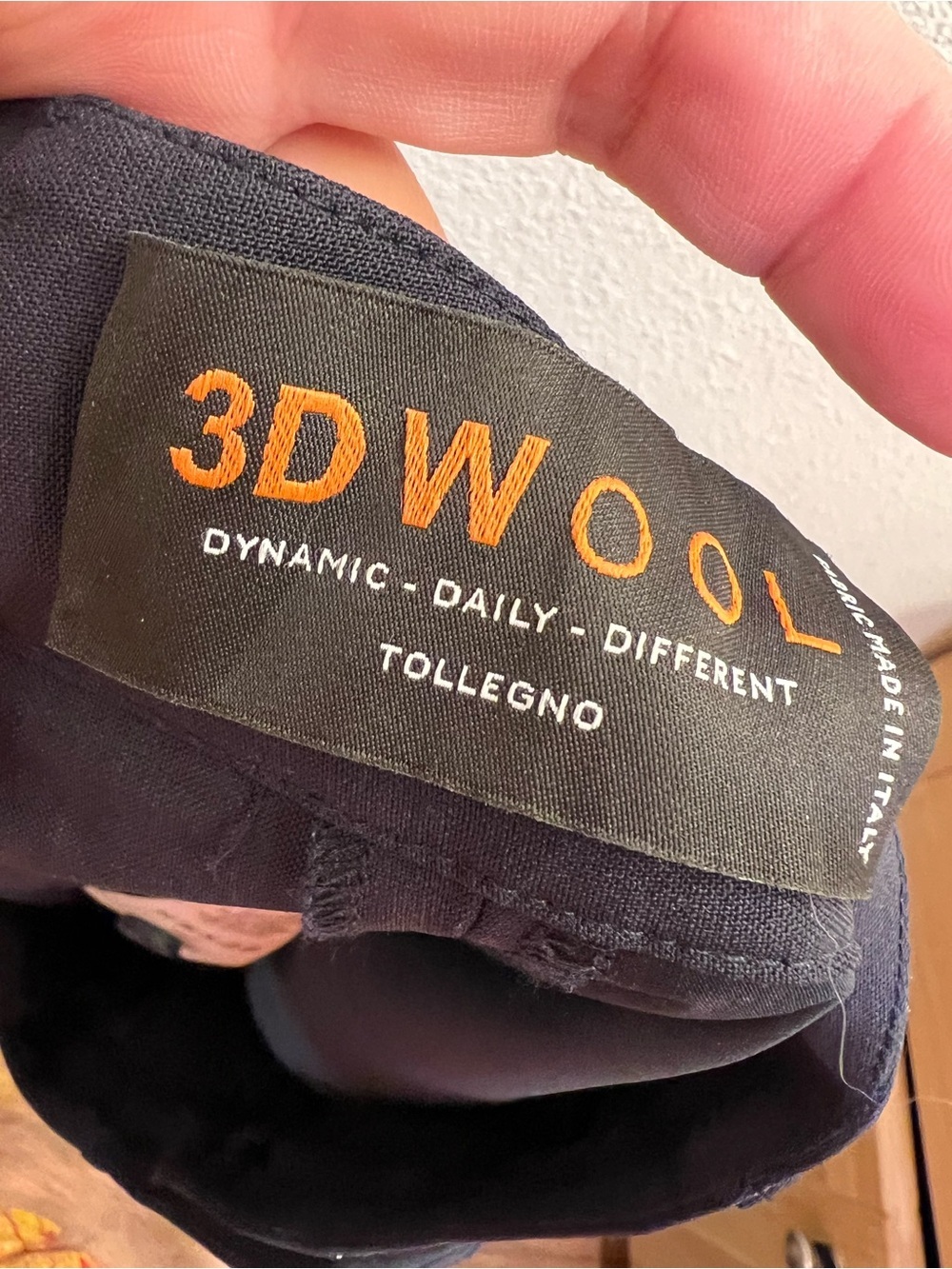QUINCE navy blue 3D Italian Tellegno light stretch wool straight leg pants - Picture 4 of 4